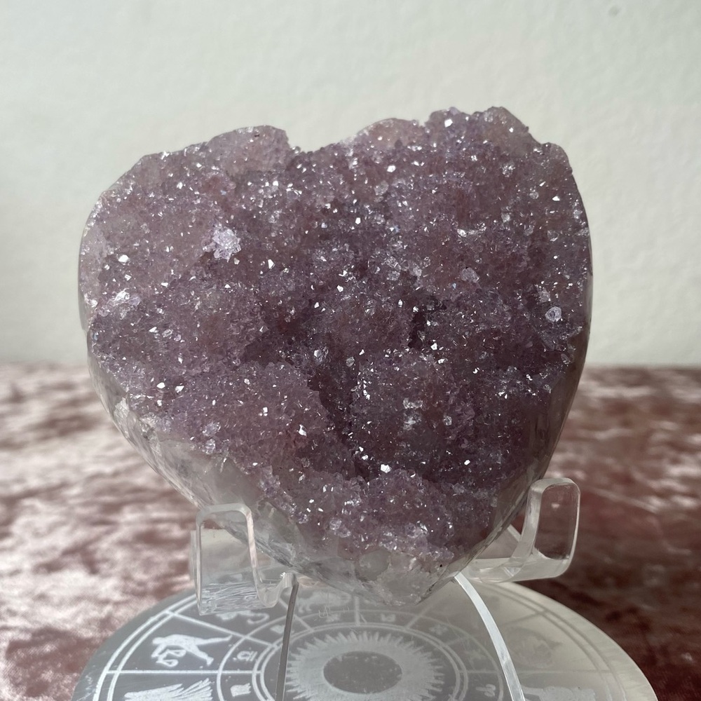 Pink Sugar Druzy Heart 🤍💓🤍